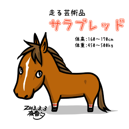 サラブレッド　馬図鑑　馬種類